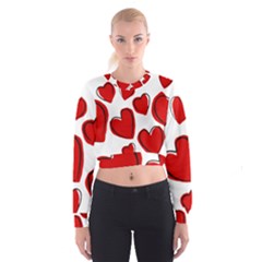 Scribbled Love Cropped Sweatshirt by SomethingForEveryone