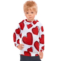 Scribbled Love Kids  Hooded Pullover by SomethingForEveryone