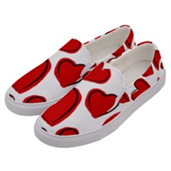 Scribbled Love Men s Canvas Slip Ons by SomethingForEveryone