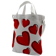 Scribbled Love Canvas Messenger Bag by SomethingForEveryone