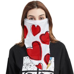 Scribbled Love Face Covering Bandana (triangle) by SomethingForEveryone