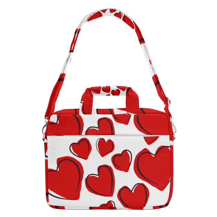 Scribbled Love MacBook Pro Shoulder Laptop Bag (Large)