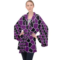 S1e1tina Long Sleeve Velvet Kimono  by SomethingForEveryone