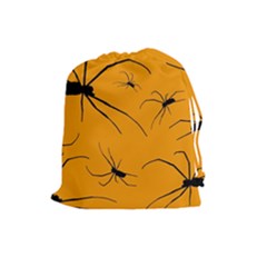 Scary Long Leg Spiders Drawstring Pouch (large) by SomethingForEveryone