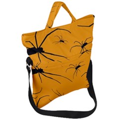 Scary Long Leg Spiders Fold Over Handle Tote Bag by SomethingForEveryone