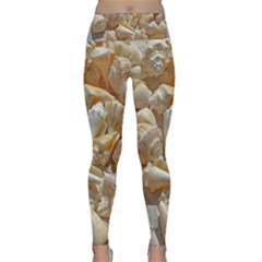 Sea-shells Bg Lightweight Velour Classic Yoga Leggings by SomethingForEveryone