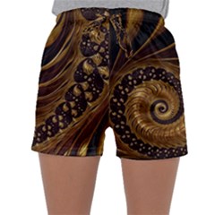 Shell Fractal In Brown Sleepwear Shorts by SomethingForEveryone