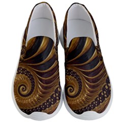 Shell Fractal In Brown Men s Lightweight Slip Ons by SomethingForEveryone