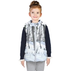 Winter Forest Kids  Hooded Puffer Vest