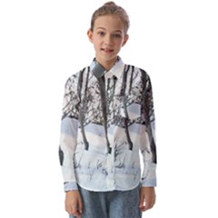 Winter Forest Kids  Long Sleeve Shirt