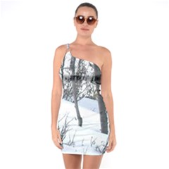 Winter Forest One Soulder Bodycon Dress