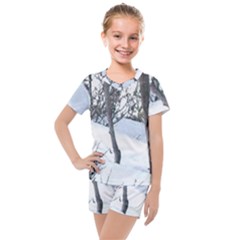 Winter Forest Kids  Mesh Tee And Shorts Set