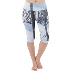 Winter Forest Lightweight Velour Cropped Yoga Leggings