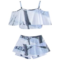 Winter Forest Kids  Off Shoulder Skirt Bikini