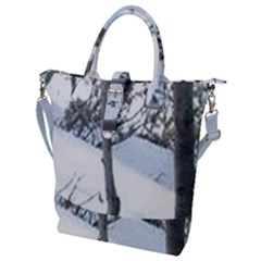 Winter Forest Buckle Top Tote Bag