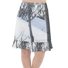 Winter Forest Fishtail Chiffon Skirt