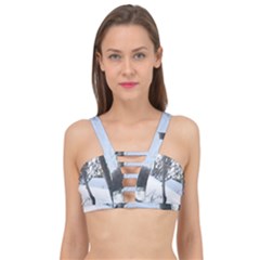 Winter Forest Cage Up Bikini Top