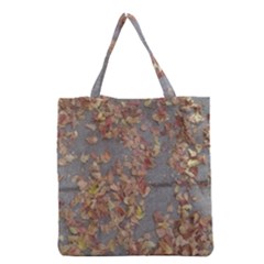 Sidewalk Leaves Grocery Tote Bag