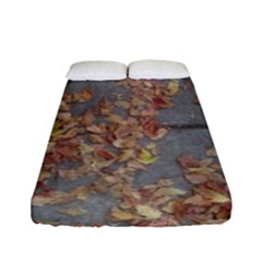 Sidewalk Leaves Fitted Sheet (full/ Double Size)