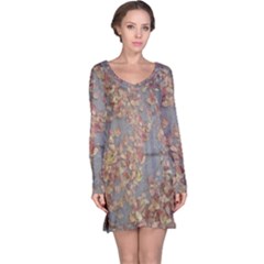 Sidewalk Leaves Long Sleeve Nightdress