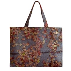 Sidewalk Leaves Zipper Mini Tote Bag