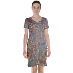 Sidewalk Leaves Short Sleeve Nightdress