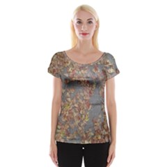 Sidewalk Leaves Cap Sleeve Top by SomethingForEveryone