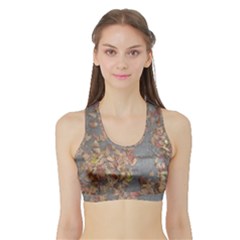 Sidewalk Leaves Sports Bra With Border by SomethingForEveryone