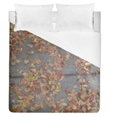 Sidewalk Leaves Duvet Cover (queen Size)