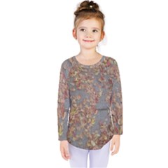 Sidewalk Leaves Kids  Long Sleeve Tee