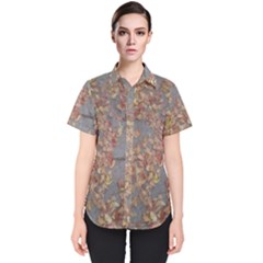 Sidewalk Leaves Women s Short Sleeve Shirt