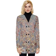 Sidewalk Leaves Button Up Hooded Coat 