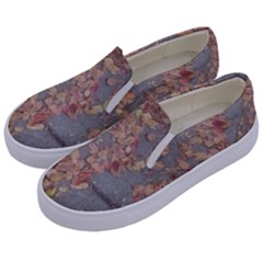 Sidewalk Leaves Kids  Canvas Slip Ons by SomethingForEveryone