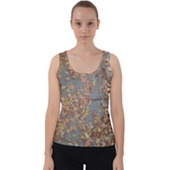 Sidewalk Leaves Velvet Tank Top by SomethingForEveryone