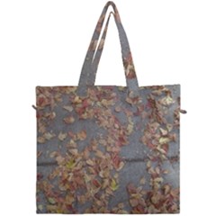 Sidewalk Leaves Canvas Travel Bag