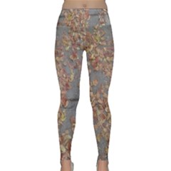 Sidewalk Leaves Lightweight Velour Classic Yoga Leggings