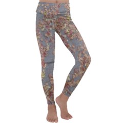 Sidewalk Leaves Kids  Lightweight Velour Classic Yoga Leggings