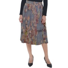 Sidewalk Leaves Classic Velour Midi Skirt 