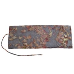 Sidewalk Leaves Roll Up Canvas Pencil Holder (s)