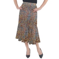 Sidewalk Leaves Midi Mermaid Skirt