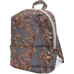 Sidewalk Leaves Zip Up Backpack