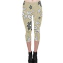 Folk flowers print Floral pattern Ethnic art Capri Leggings  View1