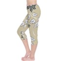 Folk flowers print Floral pattern Ethnic art Capri Leggings  View3