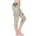 Folk flowers print Floral pattern Ethnic art Capri Leggings  View4