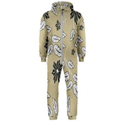 Folk Flowers Print Floral Pattern Ethnic Art Hooded Jumpsuit (men)  by Eskimos