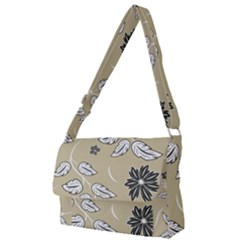 Folk Flowers Print Floral Pattern Ethnic Art Full Print Messenger Bag (s) by Eskimos