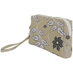 Folk Flowers Print Floral Pattern Ethnic Art Wristlet Pouch Bag (small) by Eskimos