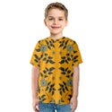 Floral folk damask pattern Fantasy flowers Floral geometric fantasy Kids  Sport Mesh Tee View1