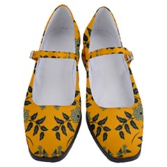 Floral Folk Damask Pattern Fantasy Flowers Floral Geometric Fantasy Women s Mary Jane Shoes by Eskimos