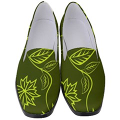 Folk Flowers Print Floral Pattern Ethnic Art Women s Classic Loafer Heels by Eskimos